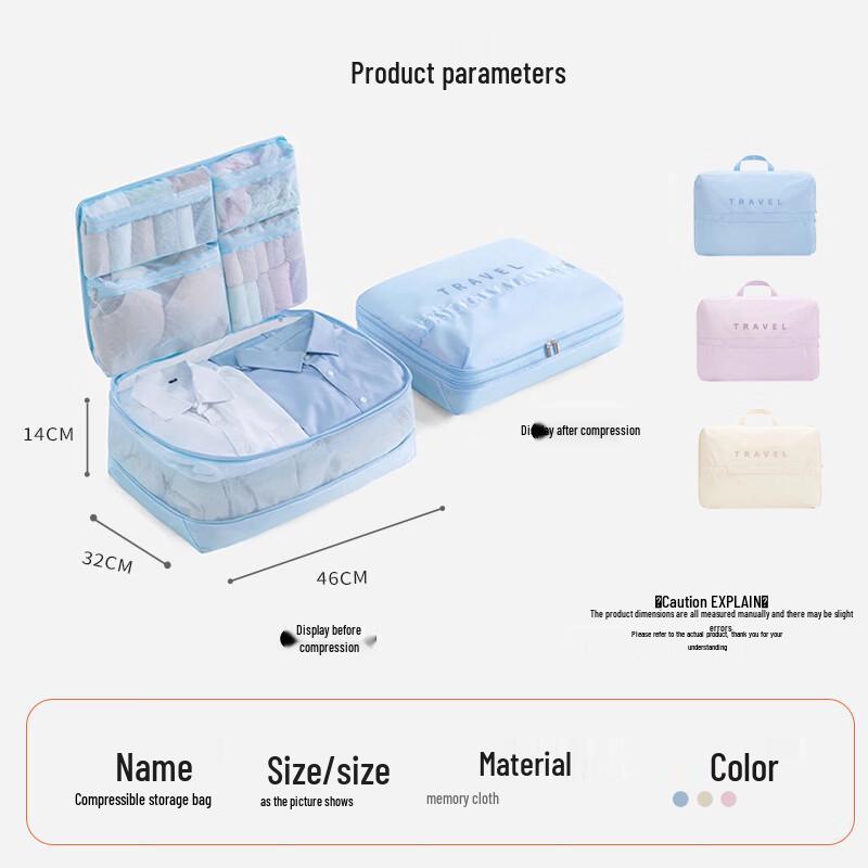 Yilv 5-in-1 Travel Compression Packing Cubes
