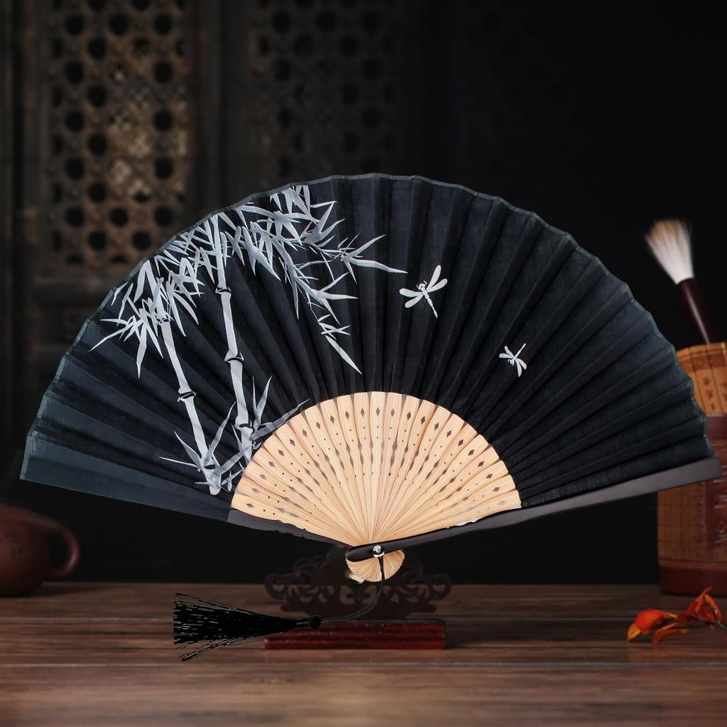 Japanisches Feuerwerk aus Seide, japanischer Fächer, Geschenkbox, Libelle und Bambus [boshiho], Fächer, Damen, Herren, Luxus, Stil, Fächer, Festival, Festival, Zubehör,