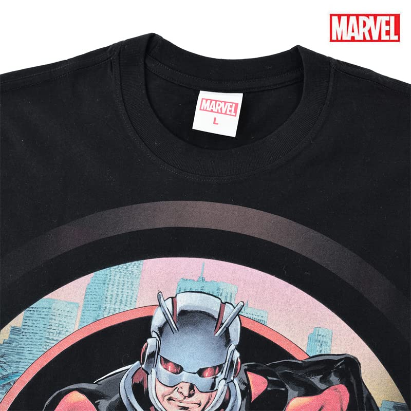 EVERSOUL Marvel Ant-Man Short Sleeve T-Shirt, American Comic Character, Iron Man Merchandise, Men's, Black, Size M [Parallel Import]