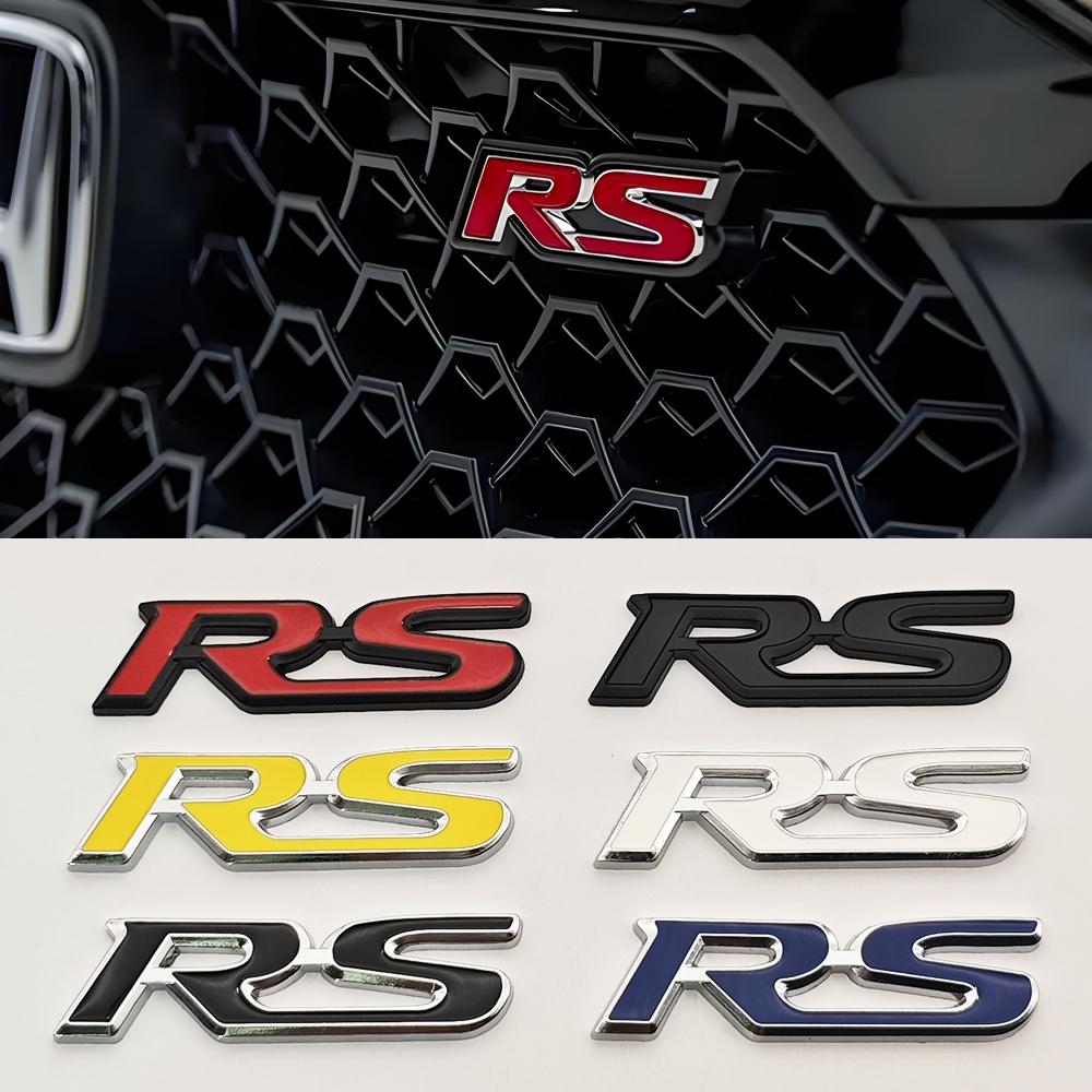 3D Metal Car Sticker RS Logo Badge Rear Trunk Fender Front Grill Emblem For Honda FIT Jazz Civic HRV Jade City CRV Acceessories