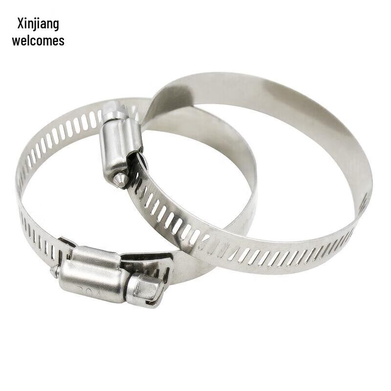 Jiangying 304 Stainless Steel American Style Hose Clamps, 20-Pack