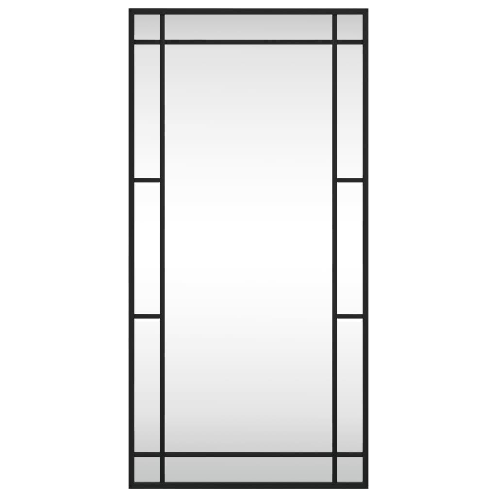 Vidaxl Wall Mirror, Black, 40X80 Cm, Rectangular, Iron