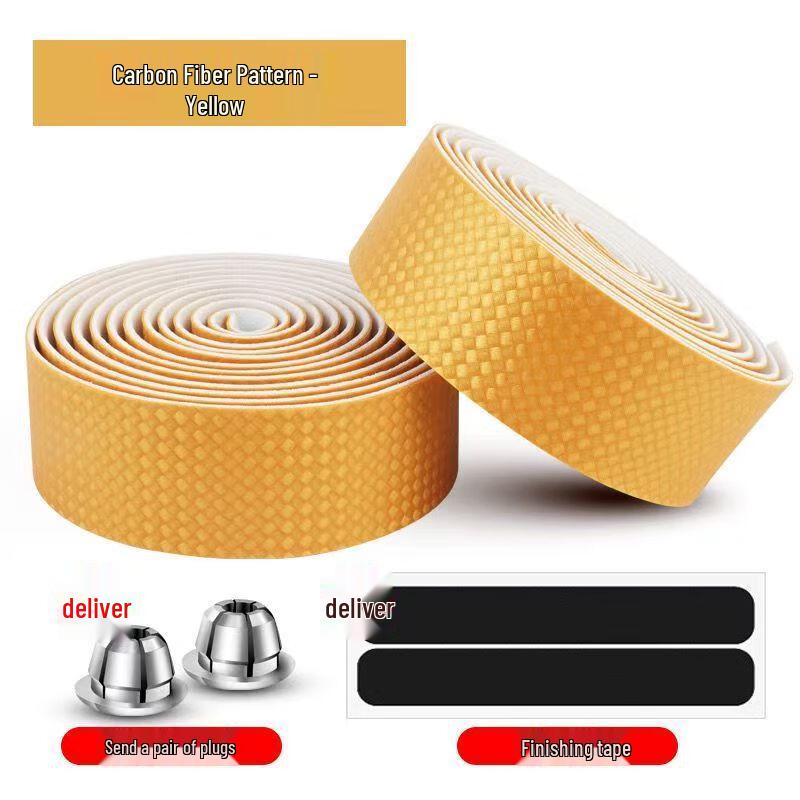 Lishi Road Bike Carbon Pattern Handlebar Tape Pair