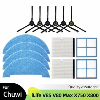 Für iLife Chuwi V8 V8s Plus X750 X800 X785 V80 Max Seitenbürste Hepa-Filter Mopp Teile Zubehör Roboterstaubsauger Teile