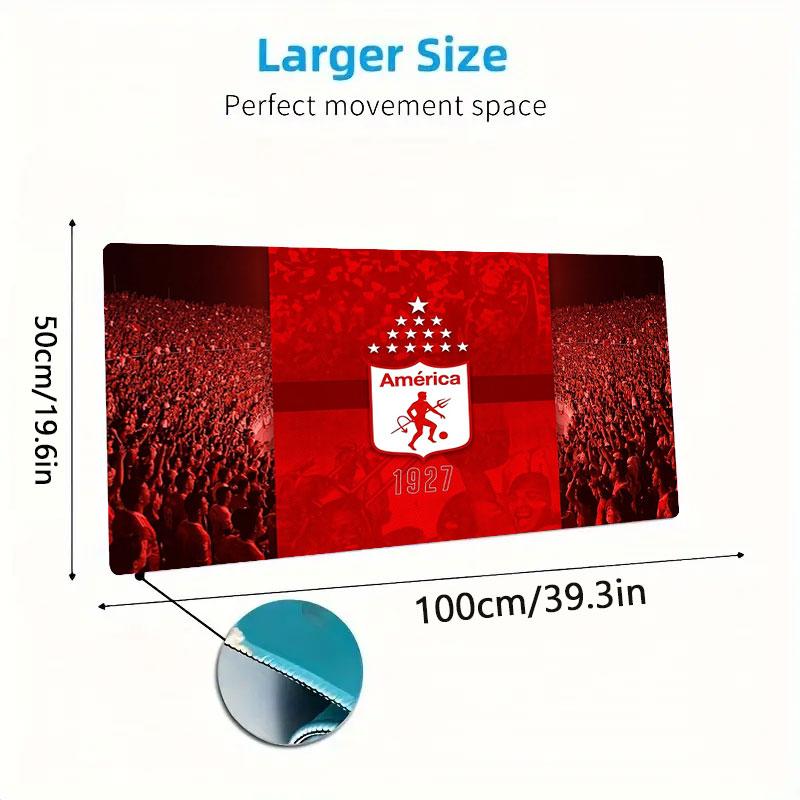 Arsenal F Großes Mauspad Große Gaming-Tischunterlage Rutschfest für Laptop Tablet Großes Mauspad XXL Matte Mini-PC-Spielmatte Mit verriegeltem Rand