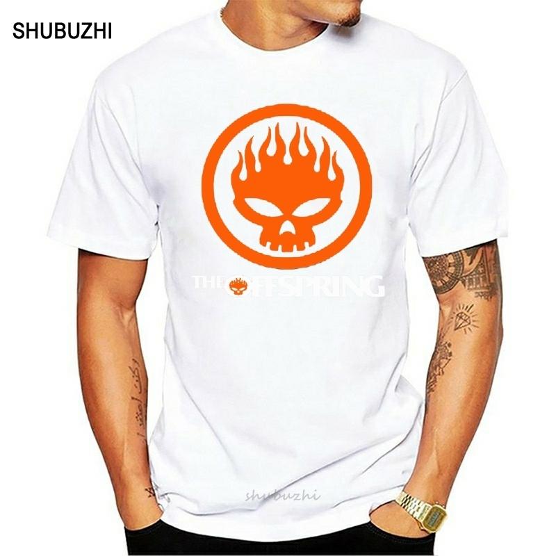 New The Offspring Skull Logo Rock Band Men's Black T-Shirt Size S to 3XL Summer Style Mens T-Shirts