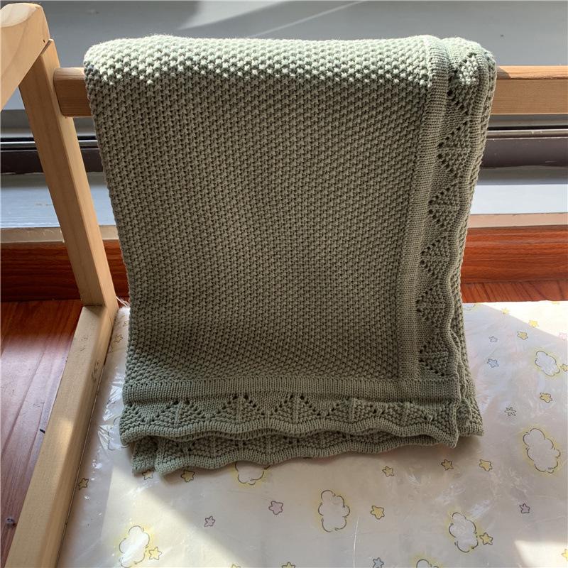Nordic Baby Cotton Knit Yarn Swaddle and Stroller Blanket