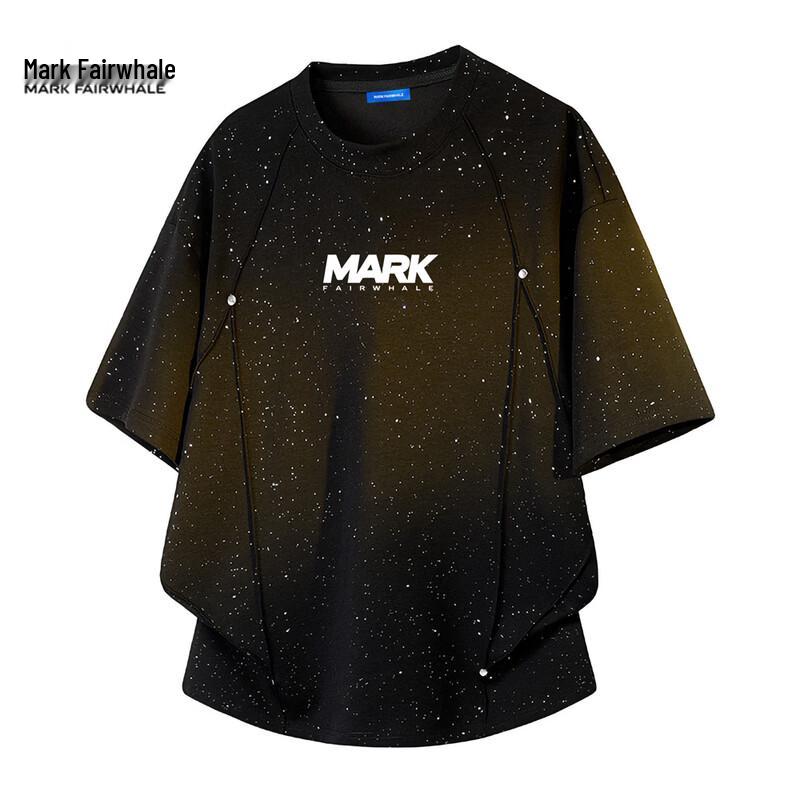 

MARK FAIRWHALE Men s Glitter Gradient Loose Fit T-Shirt 3XL