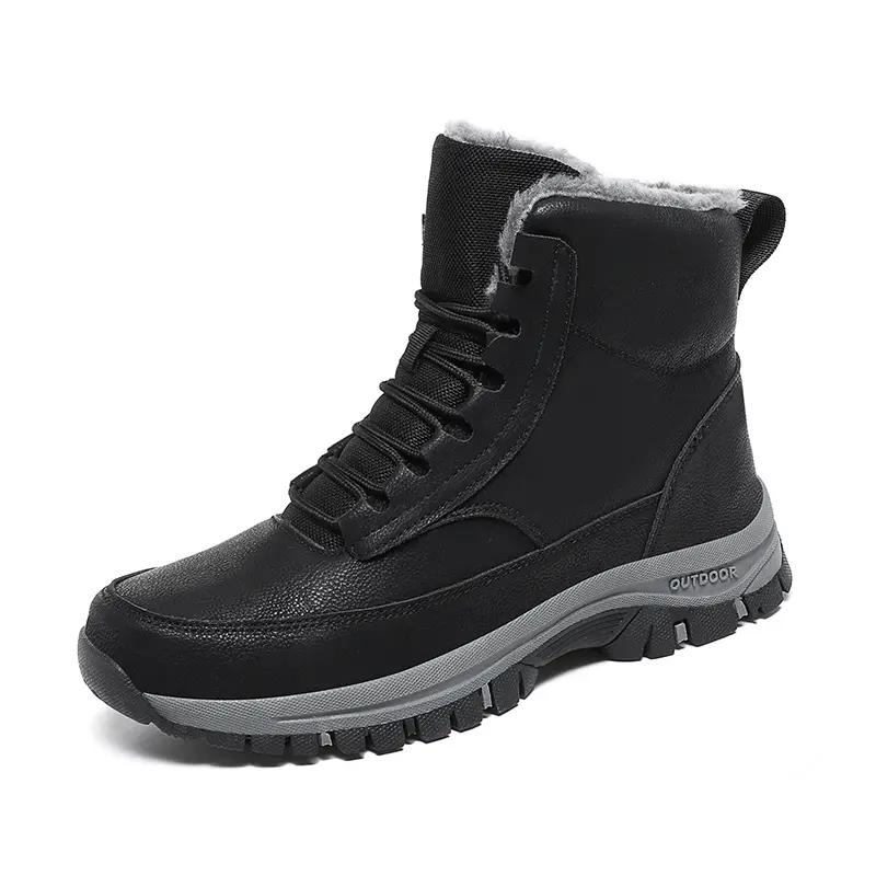 Winter Men's Snow Boots Water Resistant Warm Ankle Shoes Casual Hiking Outdoor Trekking Boot