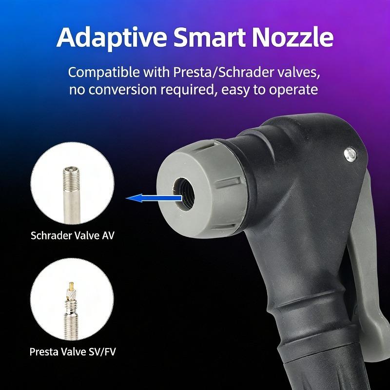 Inflatable Extension Tube Adapter for Schrade and Presta Valve Mountain Road Bike Pump Hose Conversion Head
