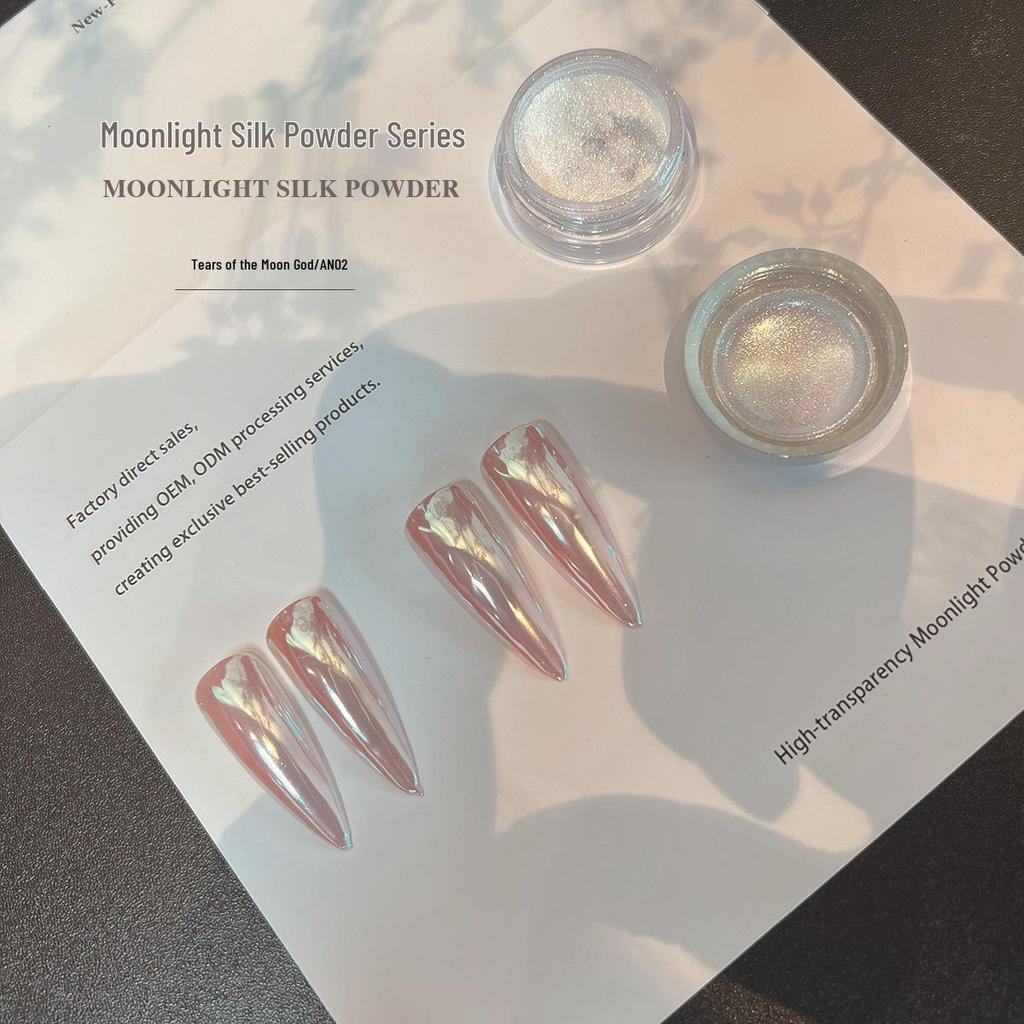 Sky Realm Moonlight Nail Art Powder - Silver Aurora 2023 Edition