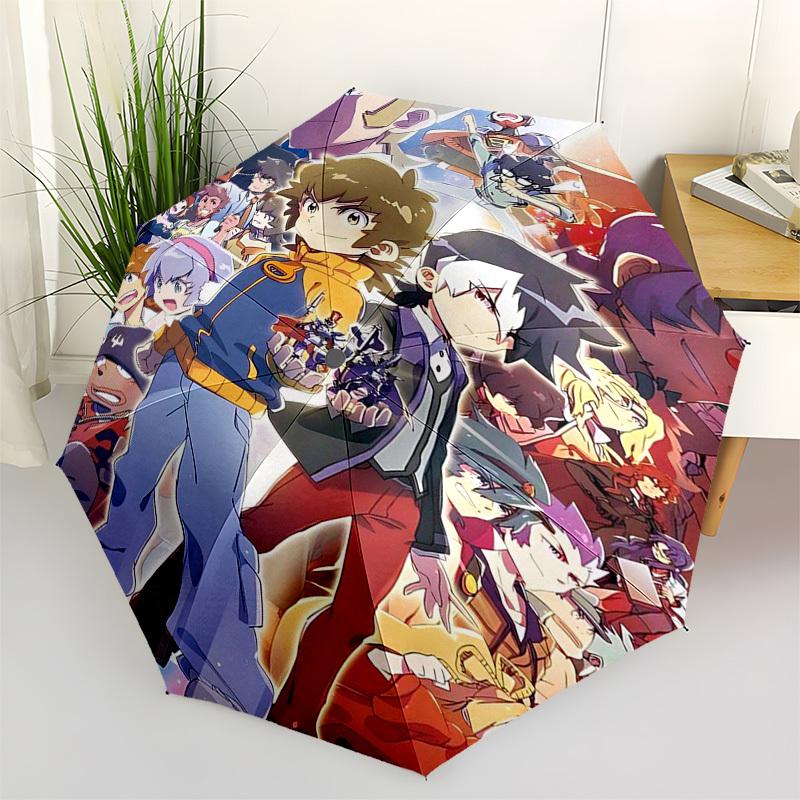 

1pc Detective Conan & Gintama Outdoor Umbrella - Automatic Opening/Closing, 3-Fold Design, 8-Rib Iron Frame - Perfect Gift for Fans, Travelers, Daily