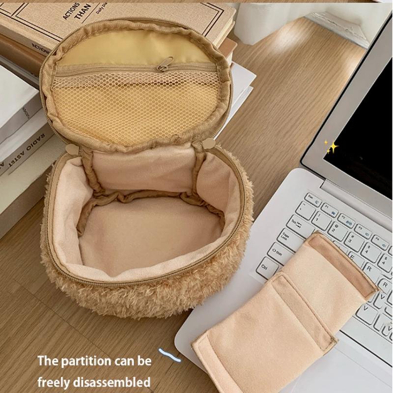 Plushes Makeup Case Anime Relaxed Bear Cosmetic Bag Women Jewelry Storage Pouch Girl Organizer Handbags Gift