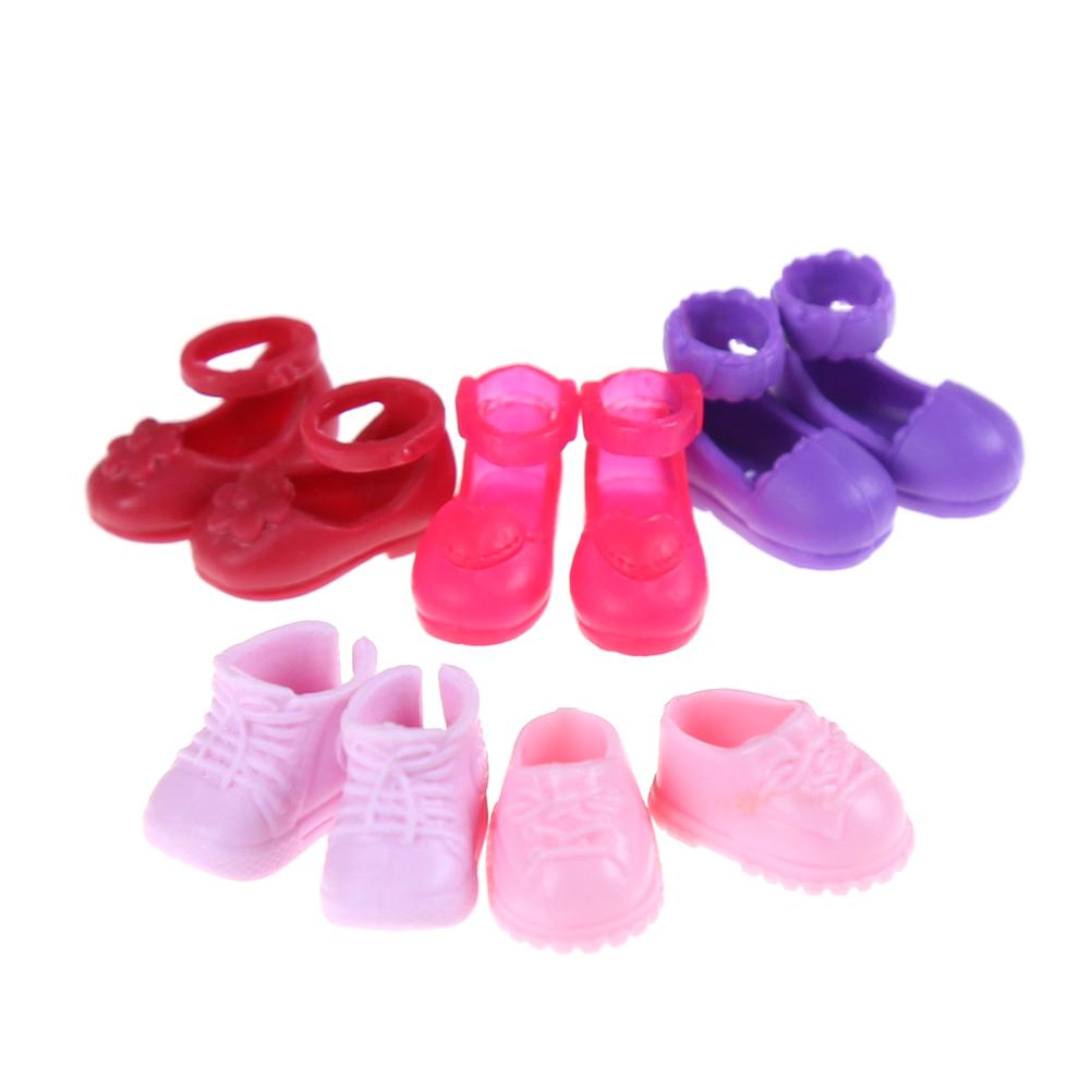 5Pairs Fashion Shoes Boots For Sister Doll Kids Gift