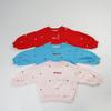 Girls' Embroidered Heart Hoodie - 2025 Autumn Style, Round Neck, Cute Casual Long Sleeve Top
