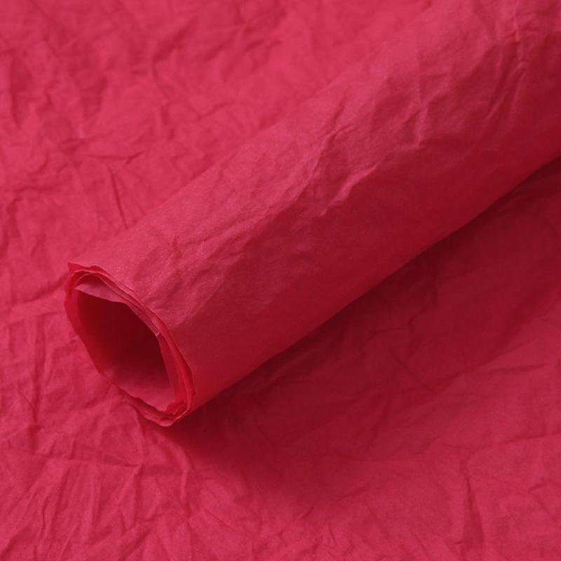 

5 листов/пакет Бумага для упаковки подарков с мятой текстурой для DIY упаковки цветов 56x56см розы красного