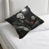 Funny Skull Art Square Pillow Cover Decorative Throw Pillow Case for Sofa Couch Bed Home Car Living Room Decoration