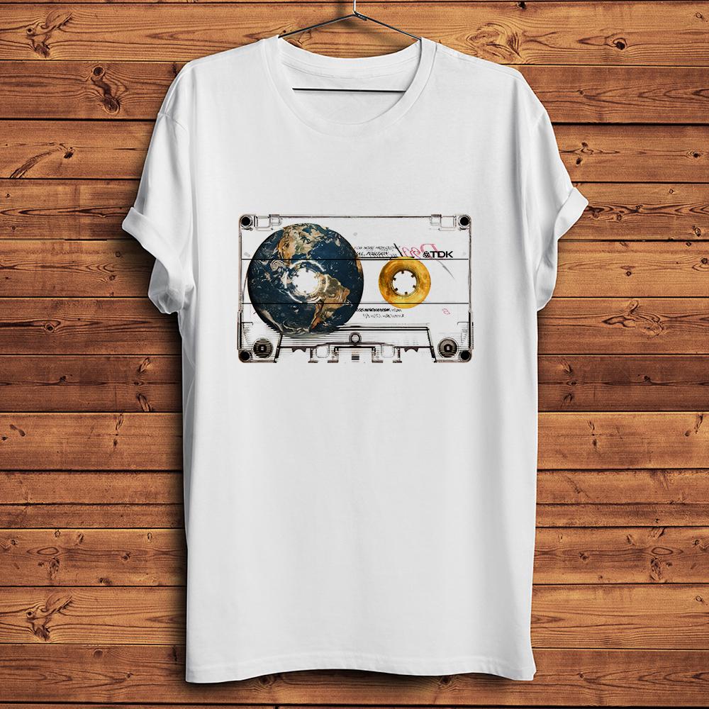 

Earth Moon System on TapeFunny Nostalgic TshirtOneck Casual Short Sleeve TShirtUnisex Geek TeeBreathable Nocracking Print 4XL