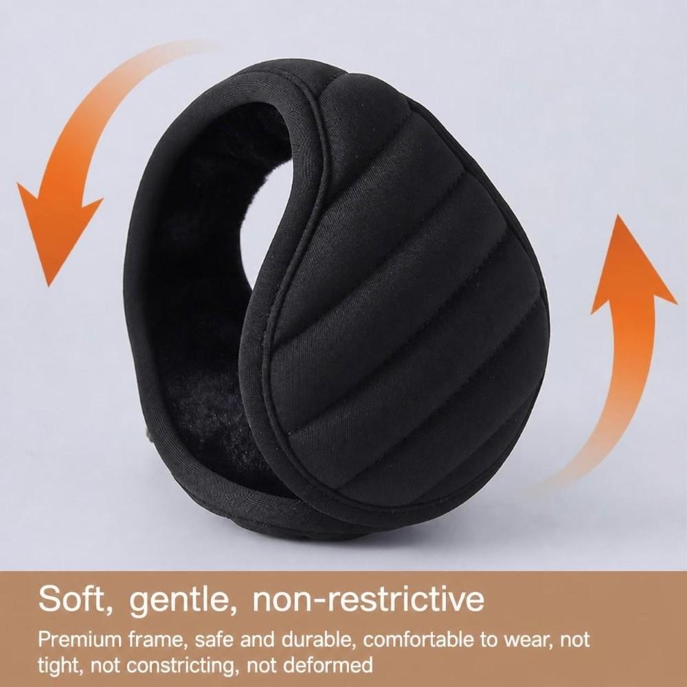 Thick Plush Lined Winter Earmuffs Soft Windproof Ear Covers Portable Plush Earmuffs  Outdoor Use