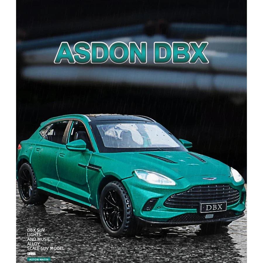 Литая модель автомобиля 1/32 Aston Martin DBX со звуком и светом, коллекционная миниатюрная детская машинка для мальчиков, игрушка в подарок на день рождения