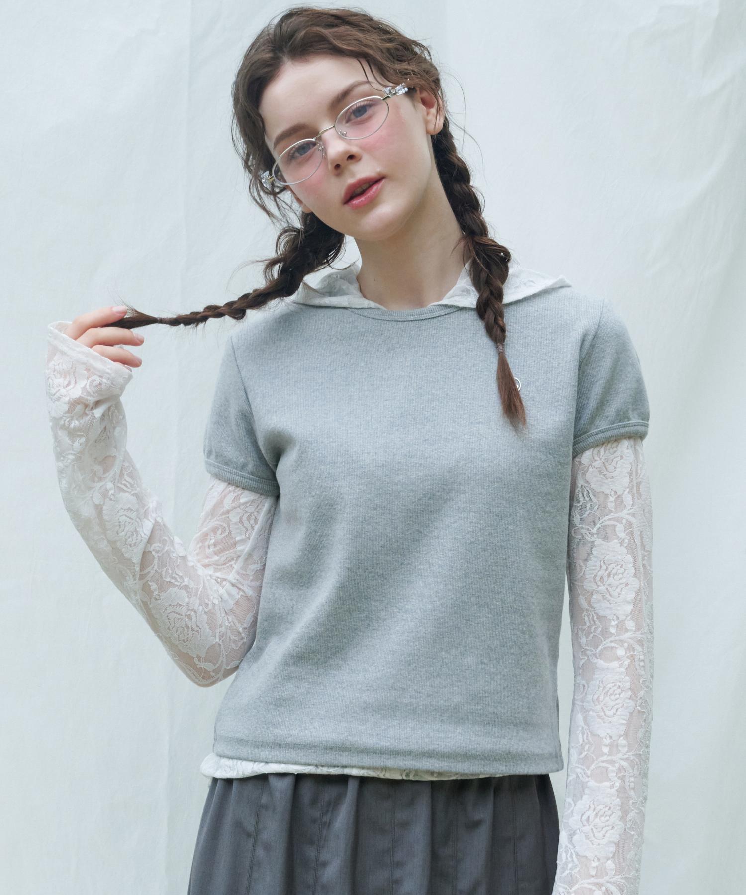 Rosiro Ribbed Short-Sleeved T-Shirt Gray Free