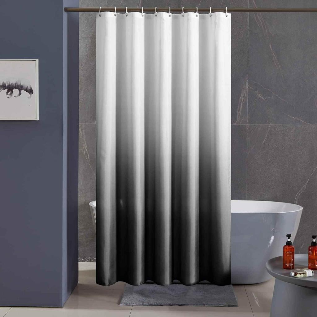 Schrittweise Veränderung Digitaldruck Duschvorhang Wasserdichter Badezimmervorhang Polyester Verdickt Duschabdeckung Badezimmervorhang