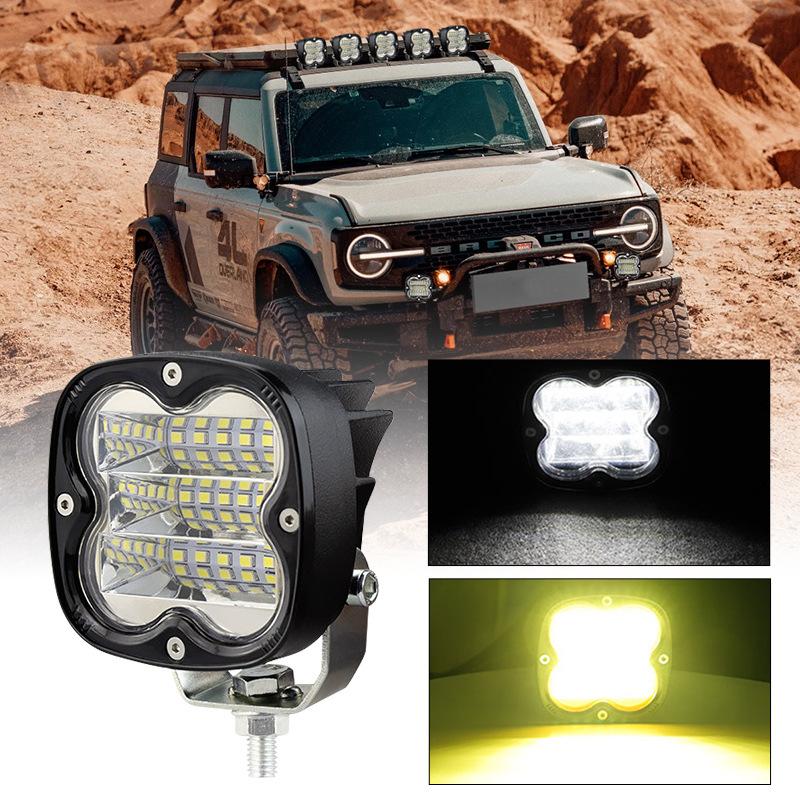 3 Inch 48W Led Work Spotlights 12V 24V Pod Lights Headlights for Motorcycles Flood Led Bar Fog Lights for Car Truck 4x4 Off Road ATV