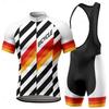 Men Short Sleeves Cycling Jersey Set Bib Shorts Gel Breathable Pad Breathable Quick Dry Bike Clothing Kit Triathlon