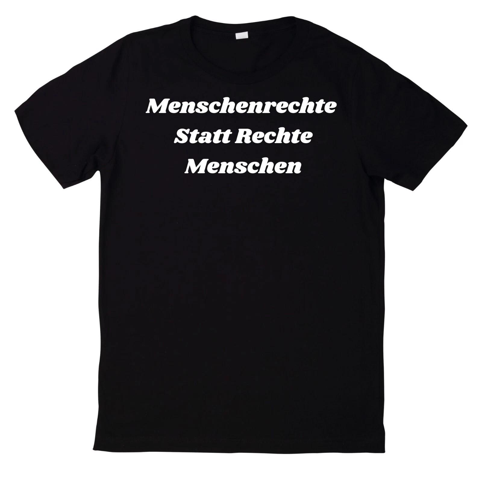 T-Shirt Menschenrechte Statt Rechte Menschen Politisches Statement Motiv S