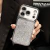 Sequins Shockproof Case for iPhone 17 16 15 14 13 Pro Max White Window Electroplated Soft Silicone Back Cover