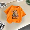 Children's Casual Short-sleeved T-shirt, Summer Boys' And Girls' Cute Capri Blouse
