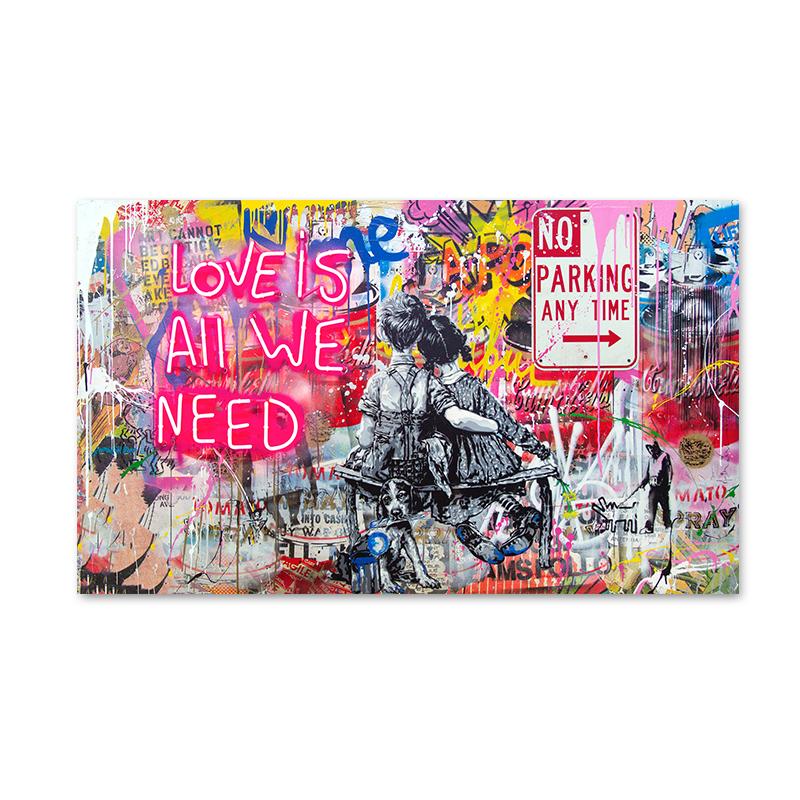 

Граффити-арт, холст, постер и принты, следуй за своей мечтой, вдохновляющая картина, настенное искусство, картина для гостиной, домашний декор 70X100cm No Frame