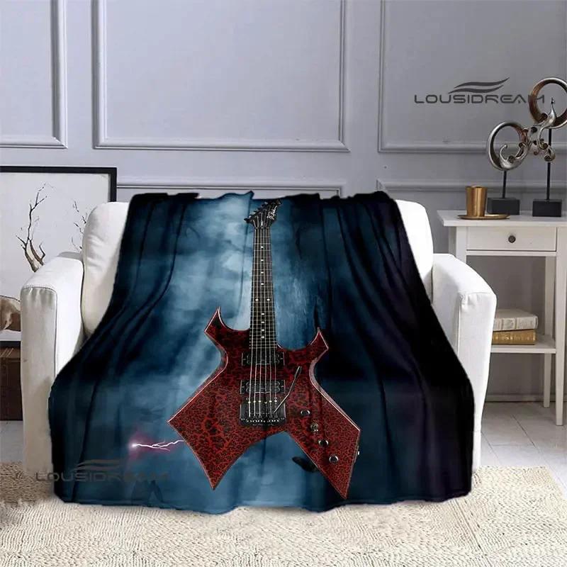 B.C.rich guitar logo printed blankets Picnic blanket Flange Warm blanket Home travel blankets bed linings birthday gift