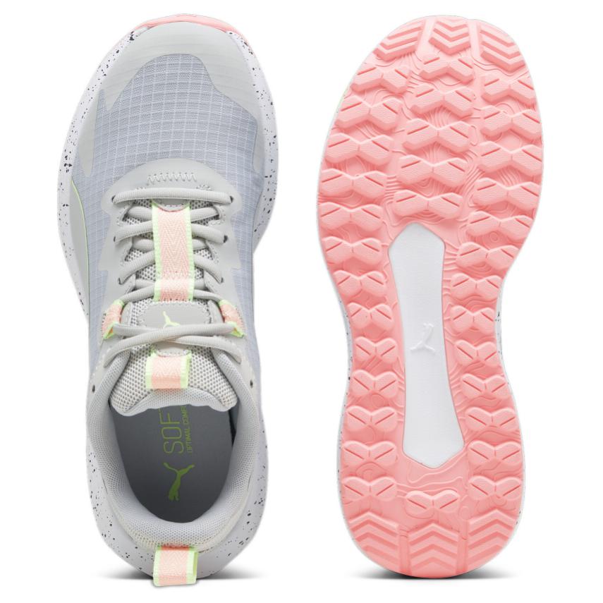 New PUMA Twitch Runner Anti Slip Wear Resistant Low Top Running Shoes Unisex Light Gray Pink 376961-15