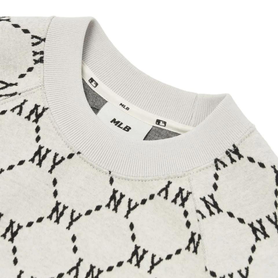 New MLB Old Flower Long Sleeved Dresses Women's White 3FOPM0124-50CRS