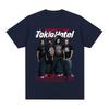 T-shirt Grafica Musicale Rock Band Tokio Hotel Unisex Donna Hip Hop Punk Gotica T-shirt Puro Cotone Oversize Manica Corta T-shirt