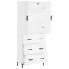 Highboard White 69.5 x 34 x 180 cm Particleboard