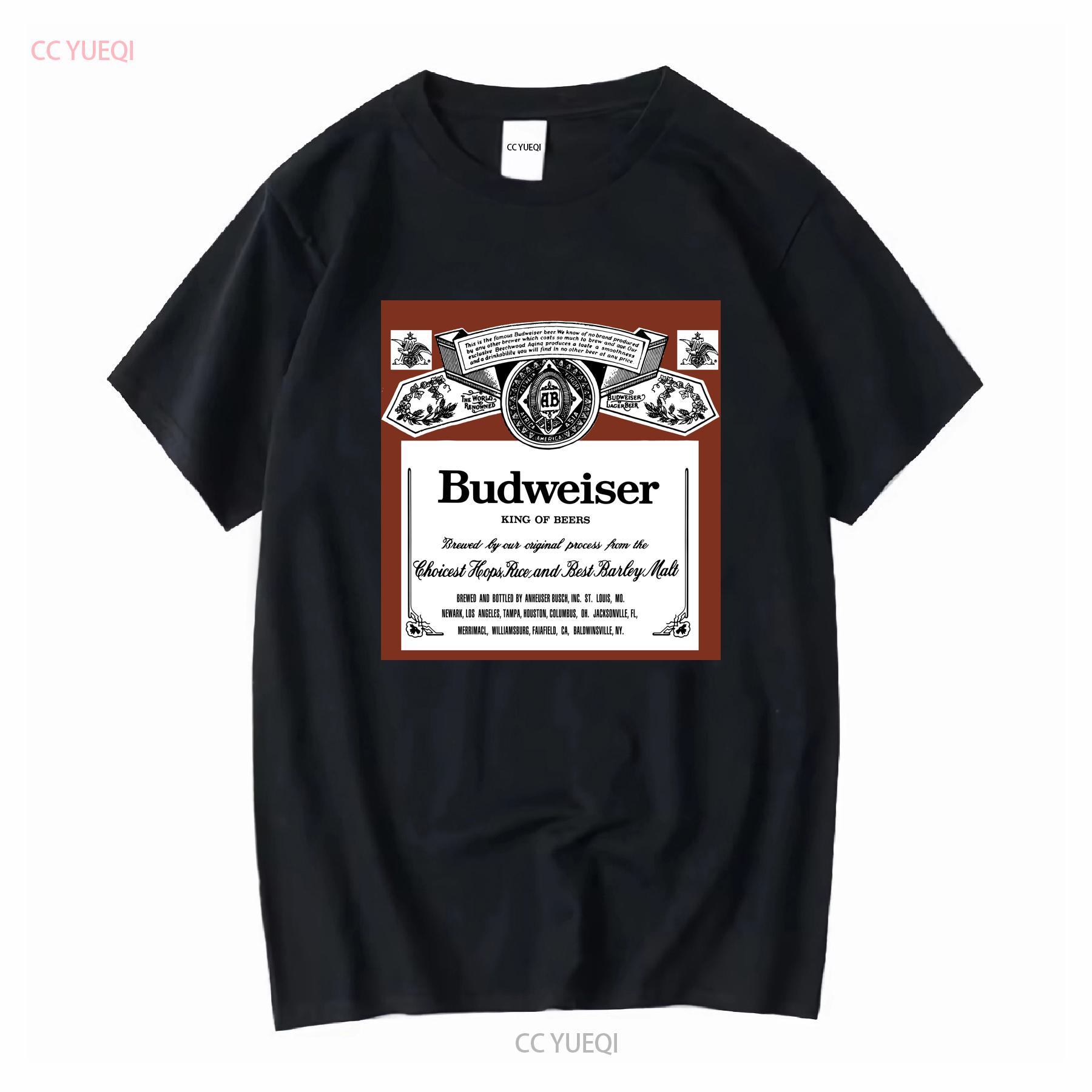 

Budweiser Junk Food T Shirt Men Size S White Logo Casual Adult long or short sleeves vintage Washed streetwear Stretched 4XL