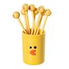 10Pcs Cute Mini Toothpicks Cartoon Kids Food Picks Plastic Fruit Forks Bento Decorative Tableware Food Picks Dessert Fork