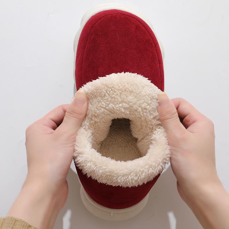Men Women Winter Warm Indoor Outdoor Casual House Shoes Plush Padded Comfortable Non Slip Slippers