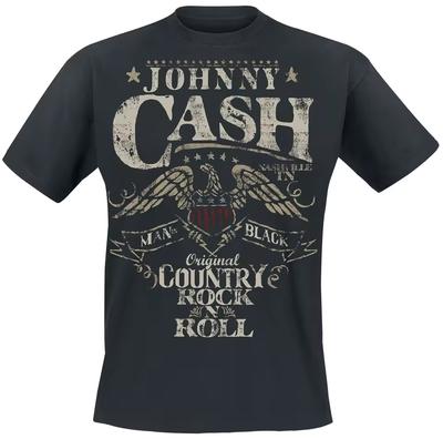 Original Country Rock N Roll Johnny Cash T-Shirt Men Women Metal Rock Band Graphic Tee 100% Cotton Summer Streetwear Top