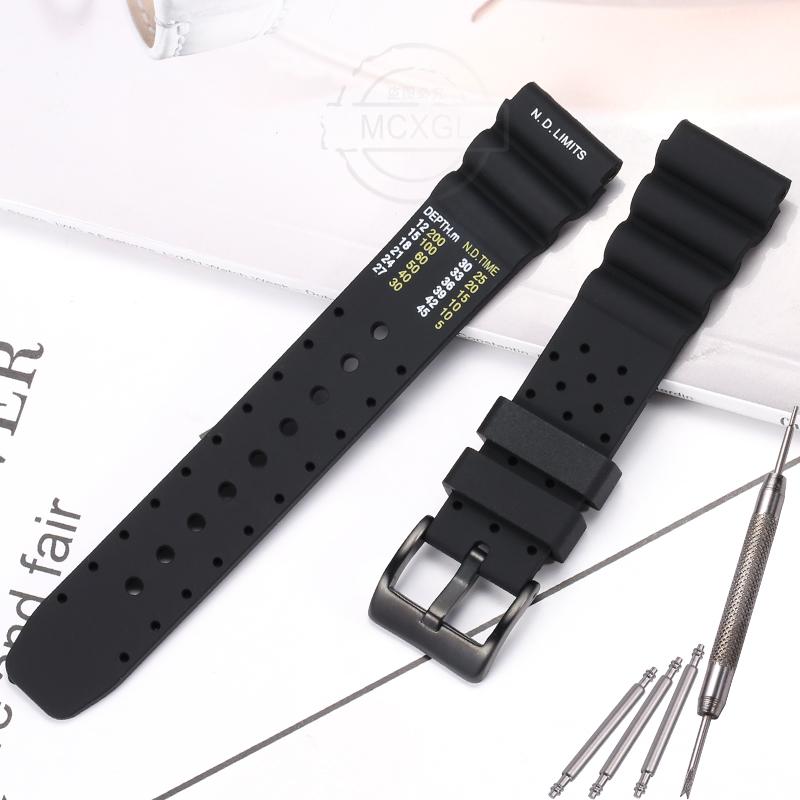 Cinturino in Silicone da 20 22 24mm Per Citizen ND Limits Diver Orologio Water Ghost Accessori Sportivo Impermeabile Cinturino di Ricambio