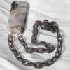 New Phone Accessory Detachable Parts Chain Grey Crossbody Resin Luxury Strap Phone Case Chains Acrylic Shoulder Lanyard Hanging Chain