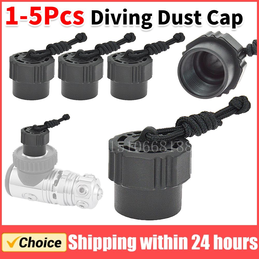 5-1Pcs Diving Dust Cap Threaded First Stage Valve Cover Easy To Use Dust Cover Plug for Din 1ST Stage Regulator