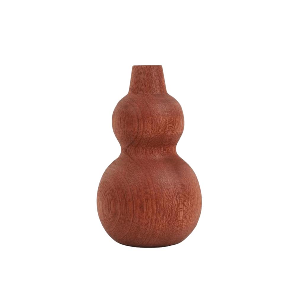 Minimalist Wood Dried Flowers Vase Vintage Style Elegant Solid Wood Pot Small Planter Desk Decoration