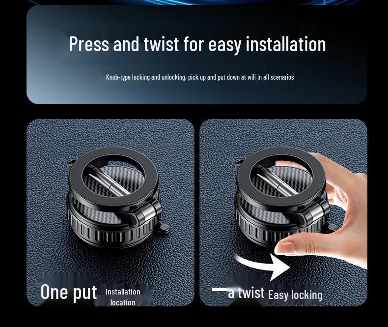 Vacuum Magnetic Rotating Phone Holder for Desktop, Wall, Bathroom, Car, and Live Streaming