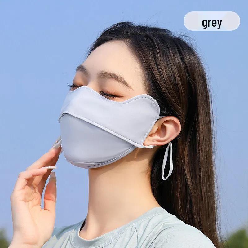 Damen UV-Schutz Farbverlauf Eisseide Sonnenschutzmaske