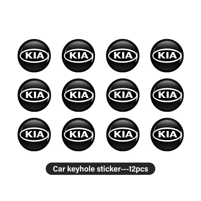 AABIU1 8pcs Car Keyhole Sticker Anti Block Protective Cover Non Destructive For KIA Cerato Soul Venga Forte Spectra Sedona Niro Cadenza