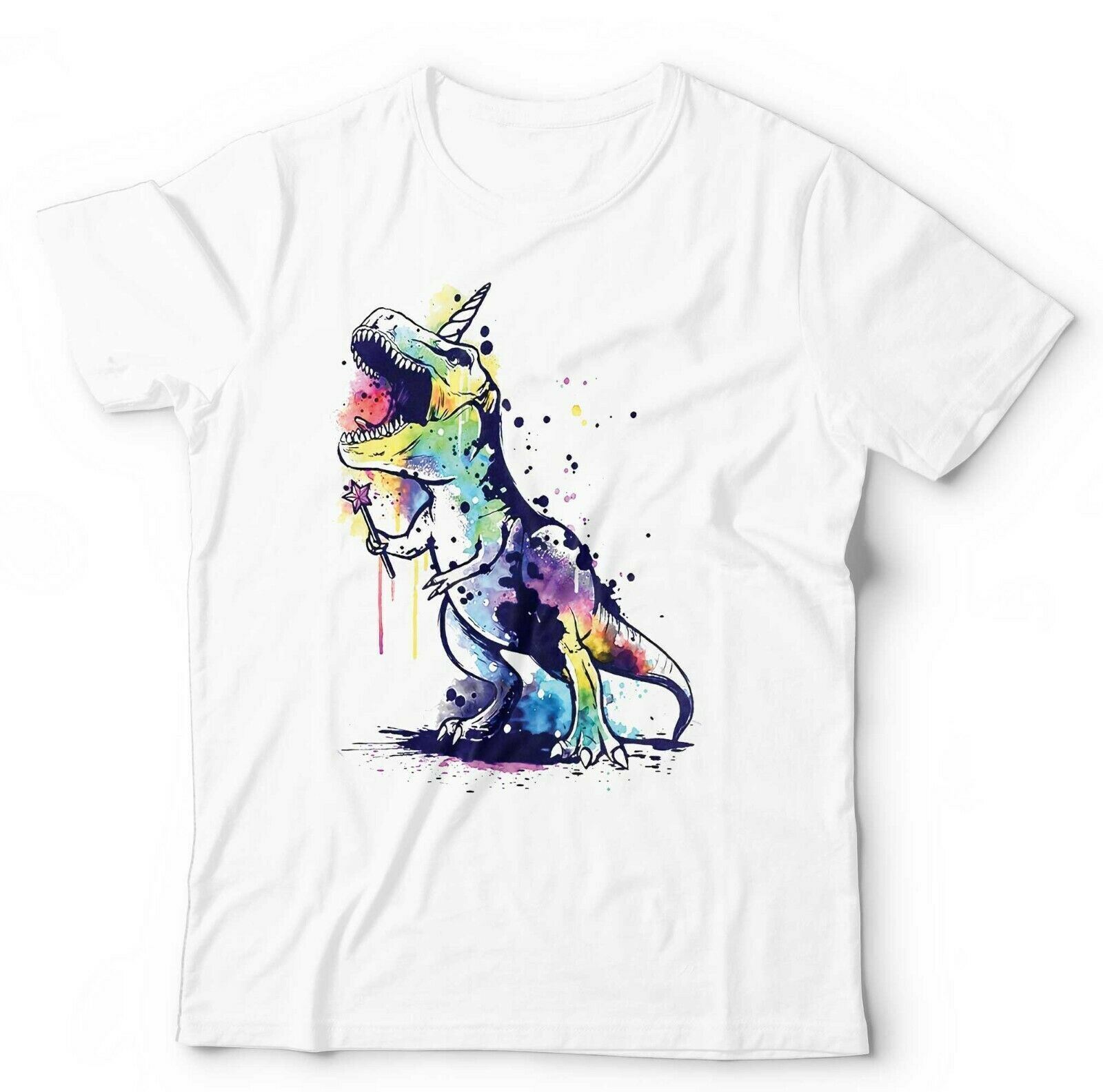 Uni T Rex Tshirt Unisex and - Unicorn, Dinosaurs, Funny, Cute, Colourful L