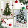 1 Set PVC Barrier White Fence Decorations Durable Hollow-Out Festive Surround Fence Winter Christmas Tree Holiday 30x10cm